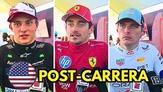 Declaraciones De Los Pilotos Tras Su Carrera En Texas | Declaraciones Gran Premio Texas F1 2024