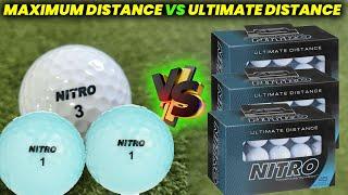 Nitro Maximum Distance Golf Balls vs Nitro Ultimate Distance Golf Ball Review and Comparison