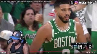 BROOKLYN FAN REACTS TO! New York Knicks vs Boston Celtics Full Game Highlights!