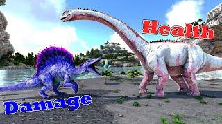 Max Health Bronto VS Max Damage Spino