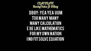 RockyVoice ft DBoy- CALCULATE (Lyric video)