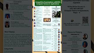 #Competitive Examination Cell Organises #10 Day Online Course on  Computer science & Applications