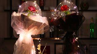 DIY LED Luminous Rose Balloon Bouquet 2021- Best Gift Ideas for Girl 2021