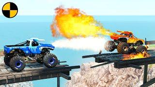 Ice vs Fire Monster Jam  BeamNG.Drive