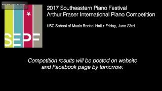 2017 Arthur Fraser International Piano Competition