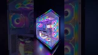 Jaw-Dropping All-White RGB Gaming PC Build!  | Lian Li O11D Evo #shorts