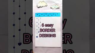 easy BORDER DESIGNS/PROJECT WORK DESIGNS/CORNER AND SIDE BORDER DESIGN #borderdesigns #shorts