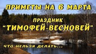 Приметы на 6 марта. Народный праздник "ТИМОФЕЙ-ВЕСНОВЕЙ", традиции и обряды, что Нельзя делать