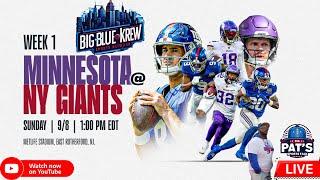 BIG BLUE KREW SPORTS NETWORK Presents: NY Giants Vs Minnesota Vikings Live