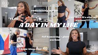 *romanticizing* MY LIFE | Muay Thai class , glute + hamstring workout, trying chick-fil-a