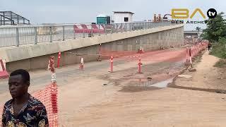 New Shots! OBETSEBI LAMPTEY INTERCHANGE PROJECT UPDATE: Fixing Of Hand Rails @ The Top Tier Begins