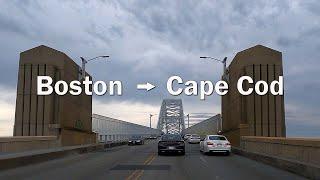 Driving from Boston to Cape Cod 4K (for Treadmill Workout )