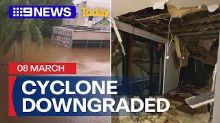 Ex-Tropical Cyclone Alfred downgraded to tropical low | 9 News Australia