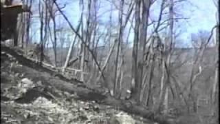 Bell Feller Buncher Cutting on Hillside