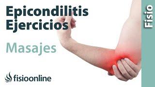 Epicondilitis o codo de tenista - Tratamiento con ejercicios, automasajes y estiramientos