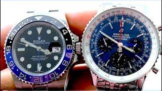 ROLEX GMT Master II Batman vs BREITLING Navitimer 116710BLNR vs AB0121211C1A1 Luxury Watch Review