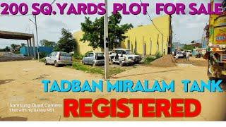 200 SQYARYARD PLOT FOR SALE IN HYDERABAD TADBAN MIRALAM TANK  REGISTERED PLOT FOR SALE IN HYDERABAD