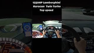 Insane 1250HP Lamborghini Huracan Twin Turbo on German Autobahn - Top Speed #shorts