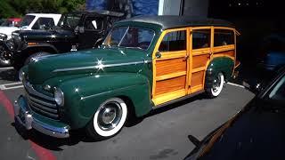 1947 Ford Deluxe woody wagon test drive at Laguna Classic Cars