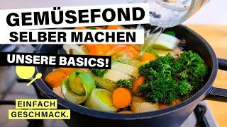 Gemüsefond kochen / Gemüsebrühe selber machen | einfachgeschmack