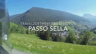 Roadtrip Dolomites Italy- Passo Sella 2017. Motorbike BMW R1200GSA. May 2017