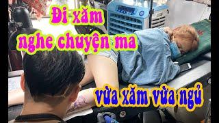 Bé heo đi xăm vừa nghe chuyện ma vừa ngủ | Lee Thành Tats&Pies