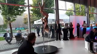 First postpartum pole dance show - James Bond