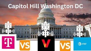 Cellular Network Testing Capitol Hill East side visitors entrance | Verizon vs T-Mobile vs AT&T