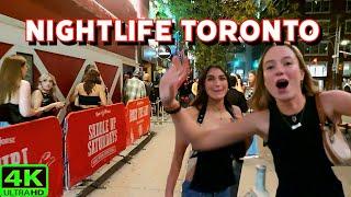 【4K】FRIDAY NIGHT TORONTO ROAD NIGHTLIFE | FALL WALK