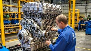 Assembles Giant Mercedes Truck Engine Perfectly | Satisfying to watch