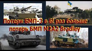 Потери БМП-3 ВС РФ в 6! раз больше потерь М2А2 Bradley ЗСУ Полное сравнение БМП-3 с БМП М2А2 Bradley