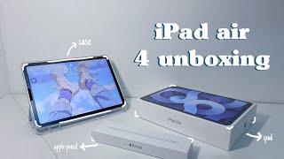  iPad air 4 sky blue + accessories unboxing 