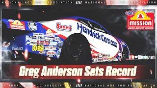 Greg Anderson sets Pro Stock E.T. National Record