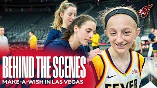 Make-A-Wish Kid Bailey Joins Caitlin Clark, Indiana Fever for Shootaround at Las Vegas