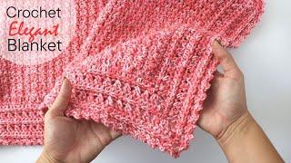 Crochet Easy Elegant Baby Blanket / One Row Repeat