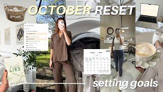 OCTOBER RESET ️ Deep clean & declutter with me, setting goals, vanity organisation, monthly reset