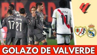 GOLAZO DE FEDE VALVERDE y REAL MADRID desceunta 2-1 vs RAYO VALLECANO | La Liga