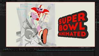 The Super Bowl inspired Sam Pillar to create this fantastic piece, rigged and animated with Moho!