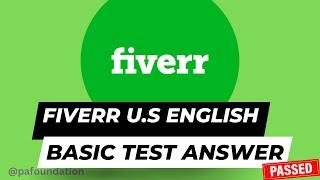 Fiverr U.S English Basic Test Answers 2022-2023 || Fiverr english test answers 2023 @adpoint4u