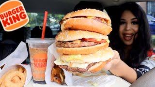 Burger King NEW Whoppers (Mexican Street Corn, Fried Pickle, or Maple BBQ) Pickle Fries MUKBANG