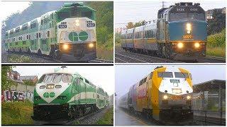 4K | GO TRAIN & VIA RAIL Ontario Canada