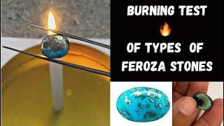 How To Test Irani Feroza stone  Burning Test of  Irani Feroza & Synthetic Feroza