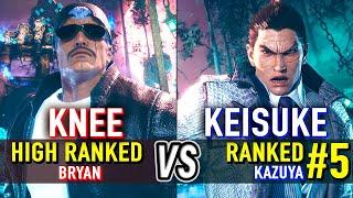 T8  KNEE (High Ranked Bryan) vs KEISUKE (#5 Ranked Kazuya)  Tekken 8 High Level Gameplay