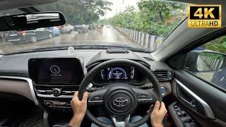 Pune in Heavy Rains | POV ASMR Car Drive | Toyota Hyryder