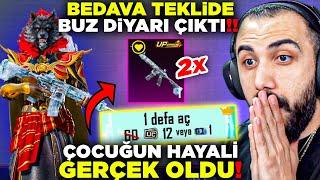 YILLARDIR BUZ DİYARI ÇIKARTAMAYAN ÇOCUĞA 2 DEFA TEKLİDEN ÇIKARDIK!!  İMKANSIZ OLAY! | PUBG MOBILE