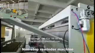 glue lamination non stop toilet paper and kitchen towel rewinder machine for sale