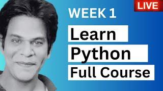 Week 1 : Python Live Session #python  #montyexcel