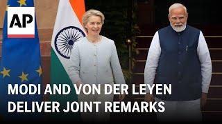 LIVE: Indian PM Modi and EU’s von der Leyen deliver joint remarks