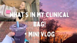 what's in my clinical bag + mini vlog