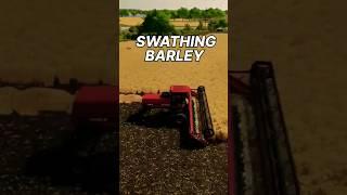 Swathing & Harvesting Barley | Farming Simulator 22